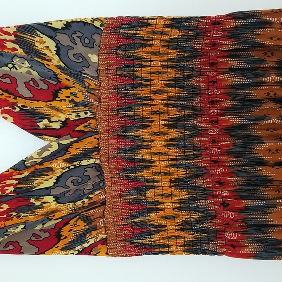 California Woman boho printed maxi dress Size M - Picture 4 of 11